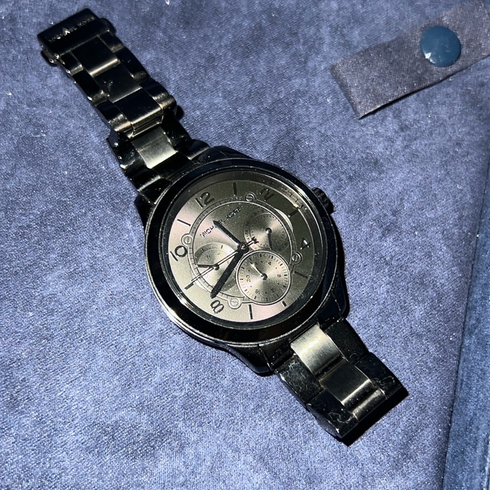Black on Black Micheal Kors Watch